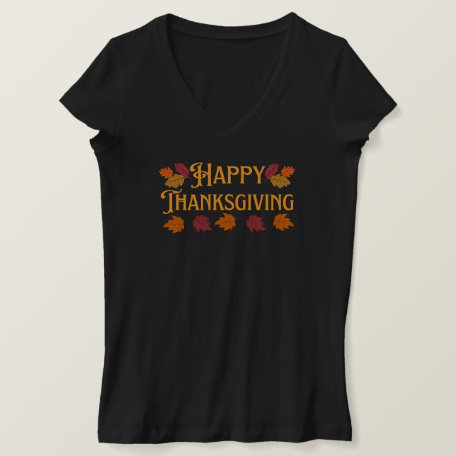 Happy thanksgiving T-Shirt (Design framsida)