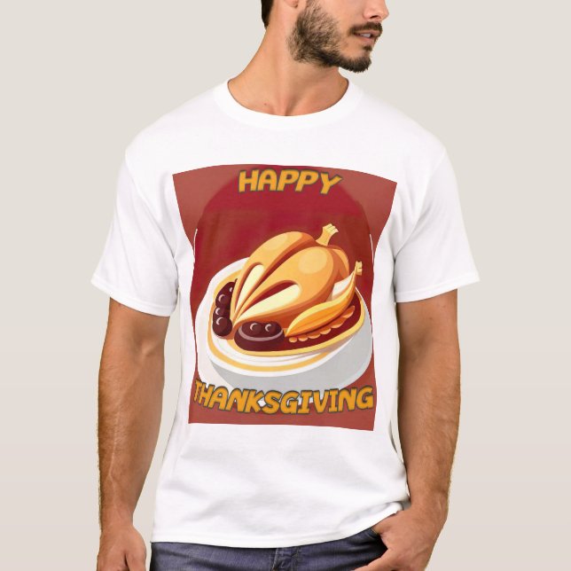 happy thanksgiving t shirt (Framsida)