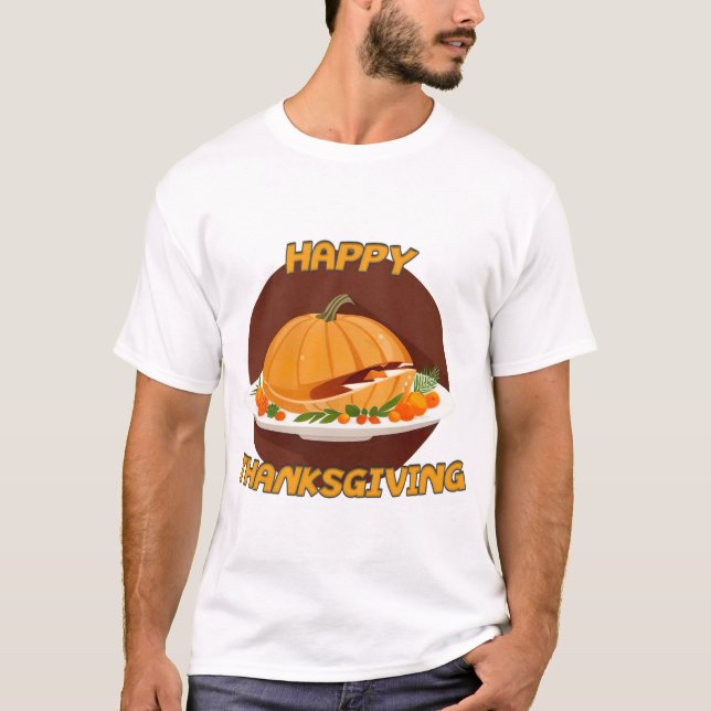 happy thanksgiving t shirt (Framsida)