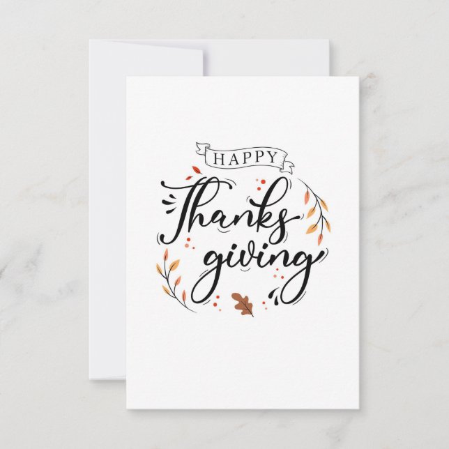happy thanksgiving tack kort (Framsida)
