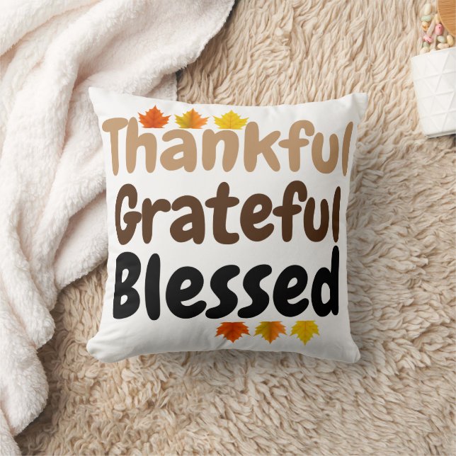 happy thanksgiving tacksamt, tacksamt, välsignat kudde (Filt)