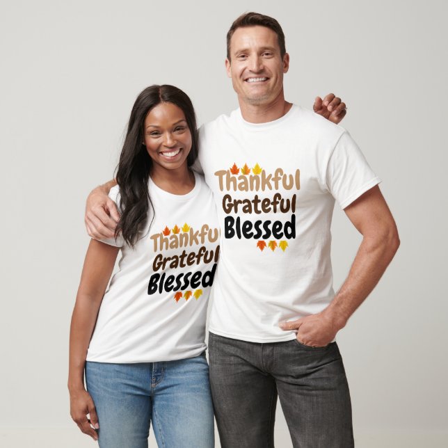 happy thanksgiving tacksamt, tacksamt, välsignat t shirt (Unisex)