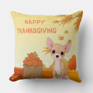 Happy thanksgiving Tan Chihuahua Kudde