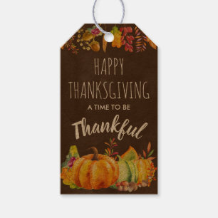 Happy thanksgiving Tankfärgsdockor Presentetikett