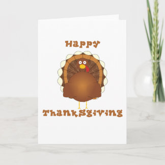 Happy thanksgiving tecknad kalkon helgkort