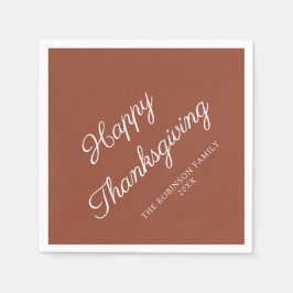 Happy thanksgiving Terracotta Pappersservett