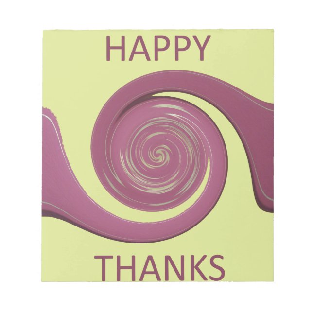 Happy thanksgiving-textkonsdesign. anteckningsblock (Framsida)