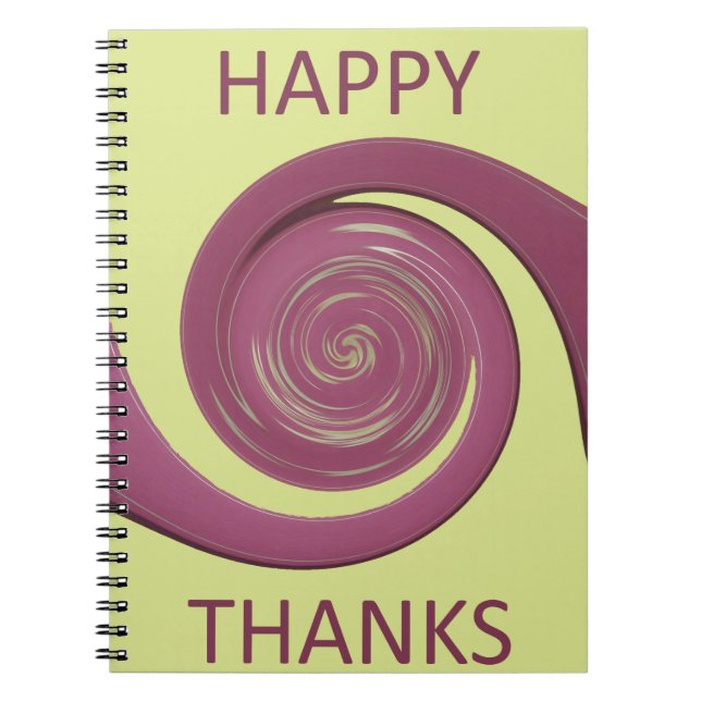 Happy thanksgiving-textkonsdesign. anteckningsbok (Framsidan)