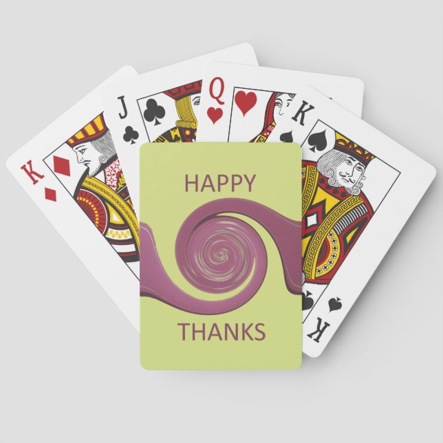 Happy thanksgiving-textkonsdesign. kortlek (Baksidan)