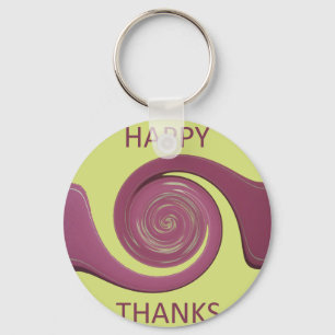 Happy thanksgiving-textkonsdesign. nyckelring