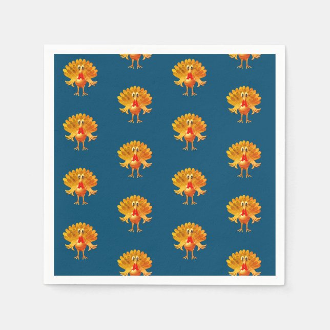 happy thanksgiving , thanksgiving kalkon, pappersservett (Framsidan)