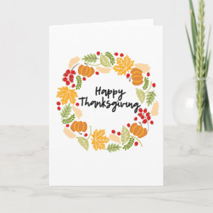 HAPPY THANKSGIVING thanksgivingkran som är gullig Helgkort