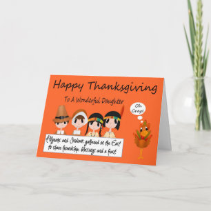 Happy thanksgiving till dotterhälsningskort helgkort