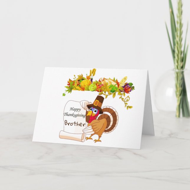 HAPPY THANKSGIVING TILL MIN ***BRODER*** HELGKORT (Framsida)