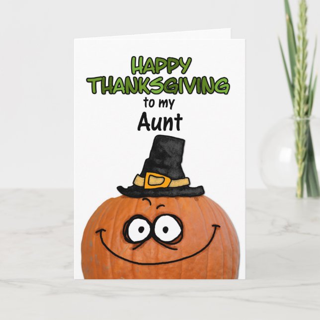 Happy thanksgiving till min Moster Helgkort (Framsida)