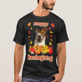 Happy thanksgiving Tonkinese Cat jag är tacksam fö T Shirt