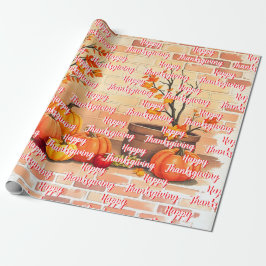 Happy thanksgiving Trendig Bevackert Fall Presentpapper