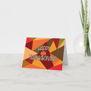 HAPPY THANKSGIVING-trianglar-kort för fall-hälsnin Helgkort