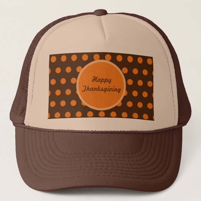 Happy thanksgiving Truckerkeps (Brun & Orange) (Framsida)