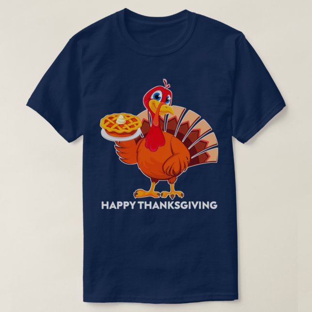 Happy thanksgiving turkey 6 t shirt (Design framsida)