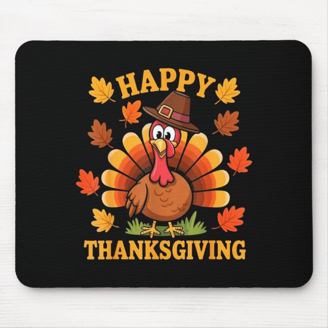 Happy Thanksgiving Turkey Family Dinner Thanksgivi Musmatta (Framsidan)