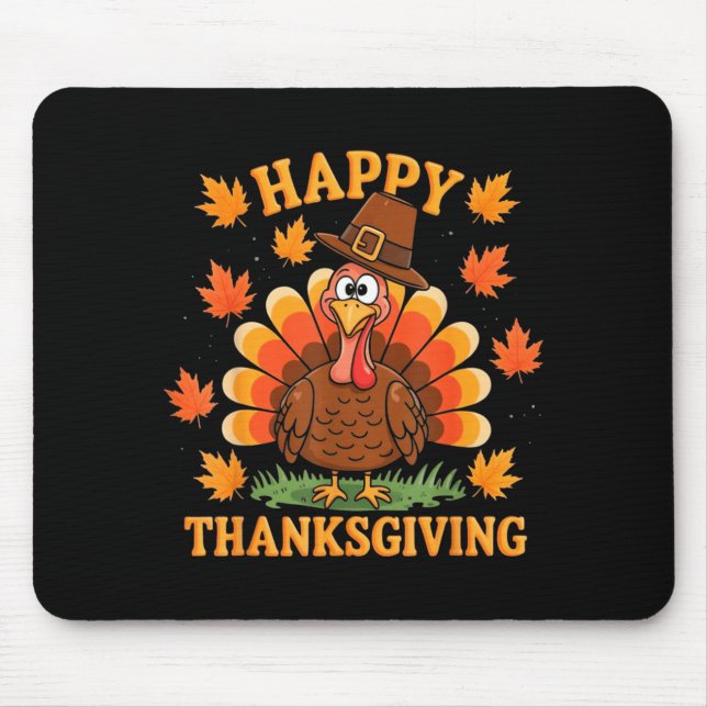 Happy Thanksgiving Turkey Family Dinner Thanksgivi Musmatta (Framsidan)