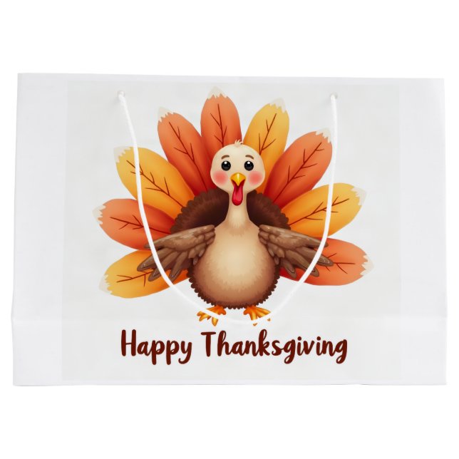 Happy Thanksgiving Turkey Gift Bag (Baksidan)