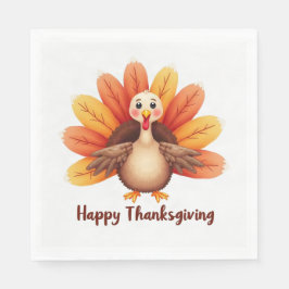 Happy Thanksgiving Turkey Napkins Pappersservett