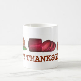 Happy thanksgiving Turkiet Cranberry Paj Segce Mug Kaffemugg