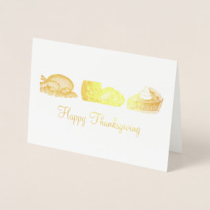 Happy thanksgiving Turkiet Cranberry Pumpkin Paj Folierat Kort