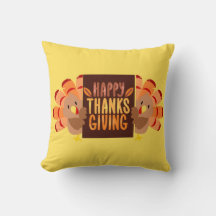 Happy thanksgiving Turkiet Dekorativ kudde