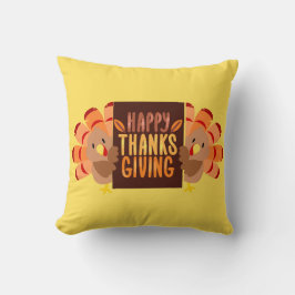 Happy thanksgiving Turkiet Dekorativ kudde