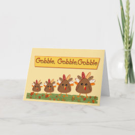 Happy thanksgiving Turkiet-familjen Helgkort