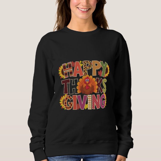 Happy thanksgiving Turkiet Funny Pumpkin Season T Shirt (Framsida)