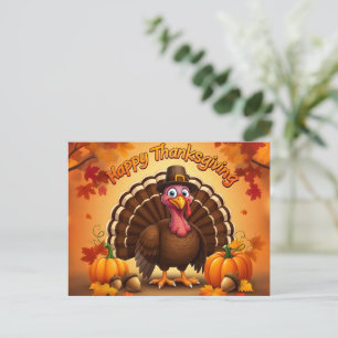 Happy thanksgiving Turkiet Helg Vykort