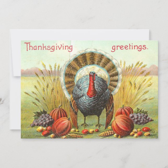 Happy thanksgiving Turkiet-Helgdag kort (Framsida)