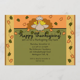 Happy thanksgiving Turkiet Inbjudningar