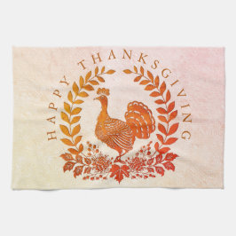 Happy thanksgiving Turkiet Kitchen Towel Kökshandduk
