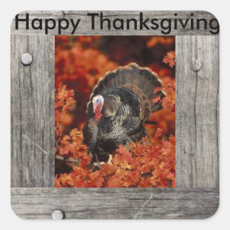 Happy thanksgiving Turkiet-klistermärke Fyrkantigt Klistermärke