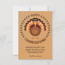 Happy thanksgiving Turkiet - kort för fast hälsnin