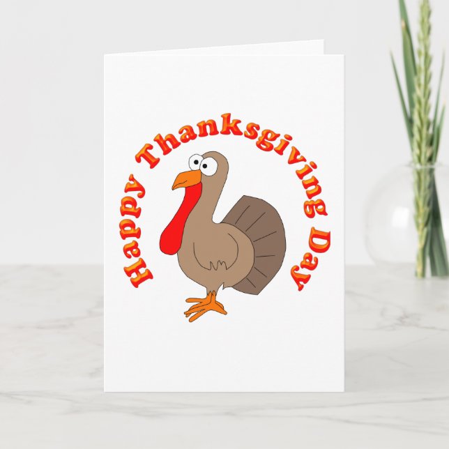 Happy thanksgiving-Turkiet-kort Helgkort (Framsida)