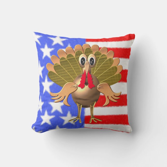 Happy thanksgiving Turkiet Kudde (Framsida)