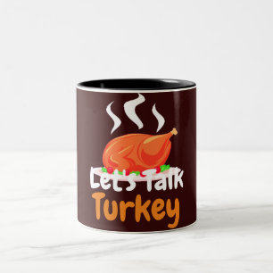 Happy thanksgiving Turkiet Låt oss Turkiet Två-Tonad Mugg