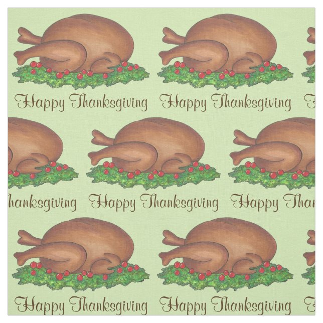 Happy thanksgiving Turkiet - Middag Helgdag Food Tyg (Provkarta)
