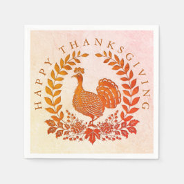 Happy thanksgiving Turkiet Napkins Pappersservett