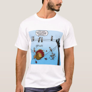 Happy thanksgiving Turkiet på en lina Tee Shirt