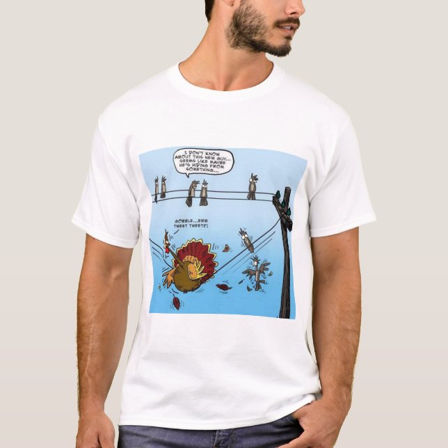 Happy thanksgiving Turkiet på ett tråg Tee Shirt (Framsida)
