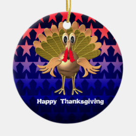 Happy thanksgiving Turkiet,Personlig Julgransprydnad Keramik