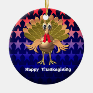 Happy thanksgiving Turkiet,Personlig Julgransprydnad Keramik