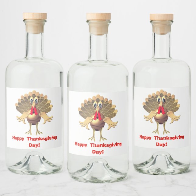 Happy thanksgiving Turkiet,Personlig Spritflaskor Etikett (Flaskor)